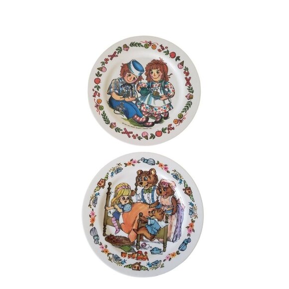Vintage Oneida Goldilocks & Three Bears And Raggedy Ann & Andy Collector Plates - Picture 2 of 8